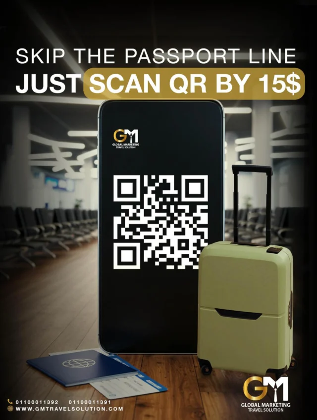 Traffic. Queues. Stress. Leave them behind with our seamless arrival service At Cairo International Airport, every step is designed to be faster and smoother.
✅ How it works:
1- Proceed to the dedicated Allways Passport Control counter.
2️- Present the QR code provided after your reservation to Allways staff.
3️- Clear passport control quickly and conveniently—without waiting in line.
Your time is valuable—let us make your arrival seamless. 
Just pay $15 only for this service. 
 Contact Us:
 📞 +201100011392 / +201100011391
 🌐 www.gmtravelsolution.com
#GMTravelSolution #VIPArrival #LuxuryAirportServices #AirportLuxury #BusinessTravel #ClassATravel