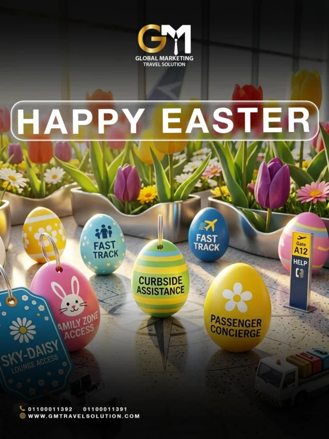 Happy Sham El-Nessim! 
A special greeting from GM Travel Solution wishing you a joyful day full of happiness and celebration.
Enjoy the beautiful vibes of spring!

 Contact Us:
 📞 +201100011392 / +201100011391
 🌐 www.gmtravelsolution.com

 #GMTravelSolution  #LuxuryAirportServices #airport #easter