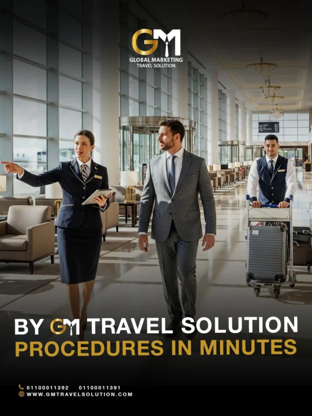 Have you tried completing airport procedures in minutes?
GM Travel Solution offers you Fast Track Gold, so you can start your journey with ease and comfort and without any crowds. Enjoy your time before your flight and leave the rest to us.
GM Travel Solution: Your comfort matters to us.

 Contact Us:
 📞 +201100011392 / +201100011391
 🌐 www.gmtravelsolution.com

 #GMTravelSolution  #LuxuryAirportServices #fasttrackgold