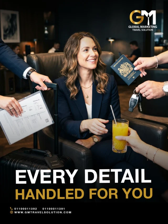 Need a helping hand at the airport?

 With GM Travel Solution, every part of your journey can be arranged with care — from smooth transfers and warm flower greetings to airport formalities, lounge access, and personal assistance whenever you need it.

 All you have to do is sit back, relax, and enjoy the journey.
Contact Us:
 📞 +201100011392 / +201100011391
 🌐 www.gmtravelsolution.com
#GMTravelSolution #VIPAirportService #MeetAssist #LuxuryAirportServices #VIPTravel AirportConcierge