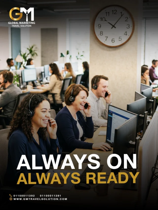 Travel does not always follow office hours.

 That is why GM Travel Solution is available 24/7, every day of the week. Whether you need to book a service, adjust your plans, or get support during your airport journey, our team is ready to assist you anytime, anywhere.

 Because premium travel needs premium support.
Contact Us:
 📞 +201100011392 / +201100011391
 🌐 www.gmtravelsolution.com
#GMTravelSolution #CustomerSupport #VIPTravel #AirportServices #LuxuryAirportServices TravelSupport 24Seven