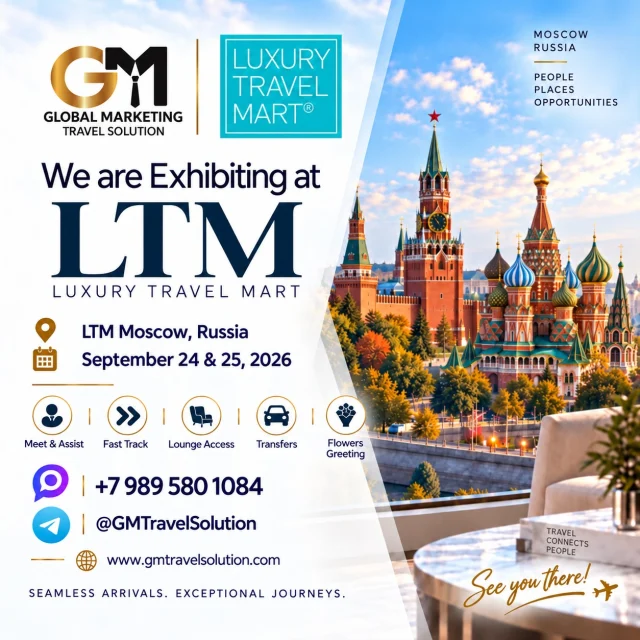 GM Travel Solution is pleased to announce our participation in LTM Moscow 2026.

We look forward to meeting travel professionals and exploring new business opportunities.

📍 LTM Moscow, Russia
📅 September 24 & 25, 2026

To arrange a meeting in Moscow, please contact us at:

MAX: +7 989 580 1084
Telegram: @GMTravelSolution

📲 Join our Telegram Channel:
https://t.me/GlobalMarketingTravelSolution